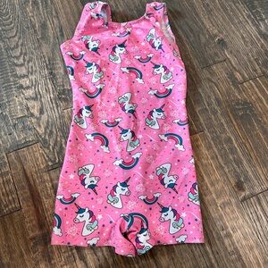 Destira Unicorn Print Pink Leotard